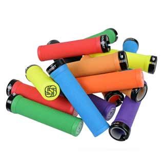 GUSSET SINGLE FILE LOCK GRIPS BLU