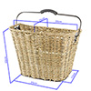 image of M-Wave Front Ratan Basket with QR Bracket - dimensions