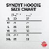 image of SYNDYT Hoodie Size Chart