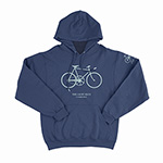 The Light Blue Old Bike Hoodie